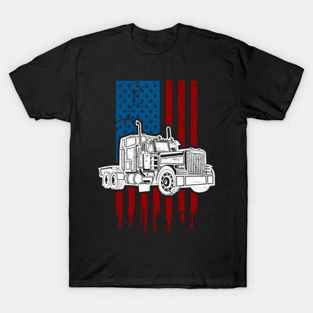 Big Rig Truck Driver T-Shirt by RadStar